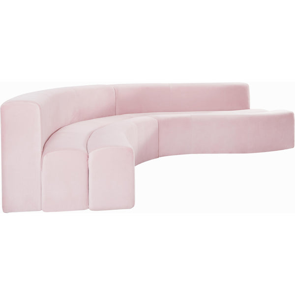 Meridian Curl Fabric 2 pc Sectional 624Pink-Sectional IMAGE 1