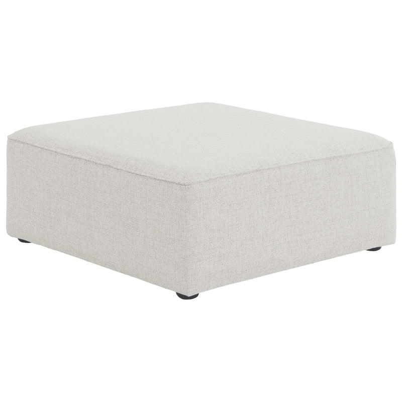 Meridian Cube Fabric Ottoman 630Cream-Ott IMAGE 1