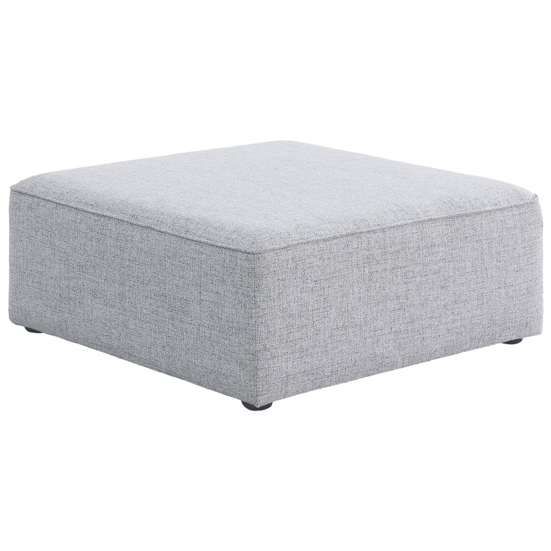 Meridian Cube Fabric Ottoman 630Grey-Ott IMAGE 1