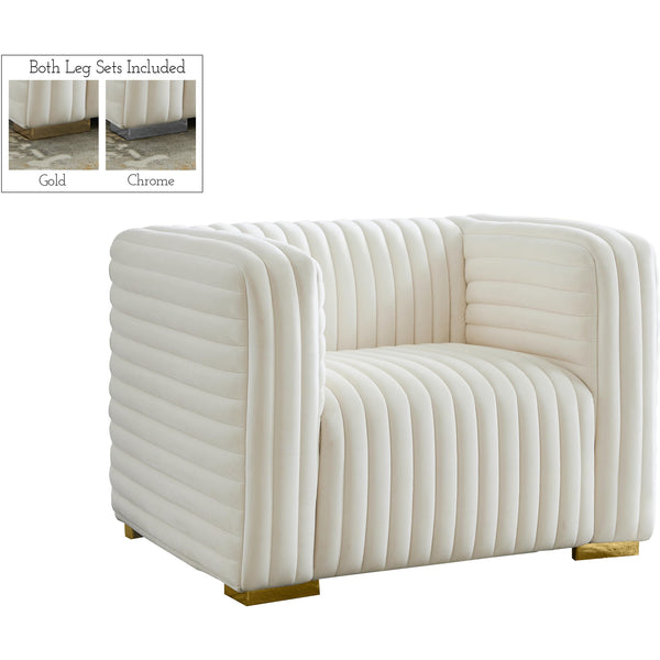Meridian Ravish Stationary Fabric Chair 640Cream-C IMAGE 1