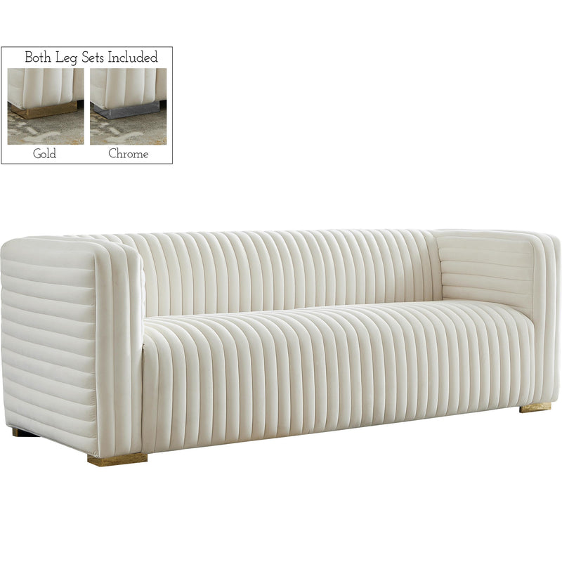 Meridian Ravish Stationary Fabric Sofa 640Cream-S IMAGE 1