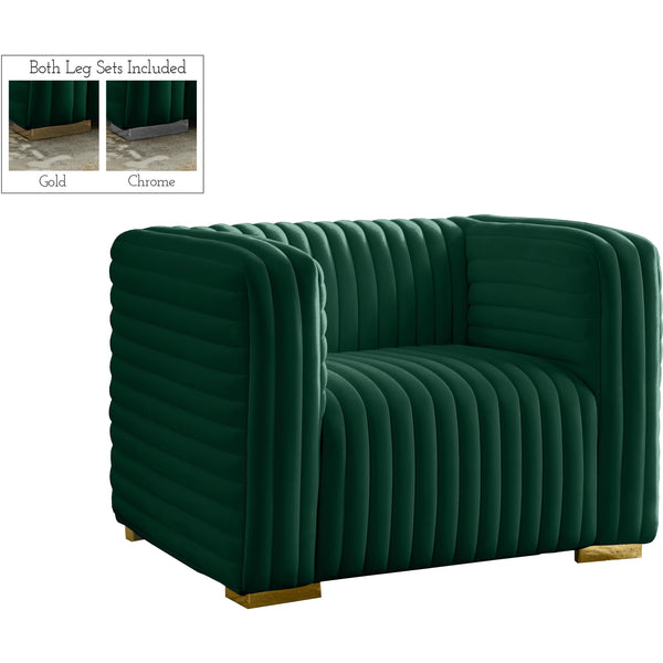 Meridian Ravish Stationary Fabric Chair 640Green-C IMAGE 1