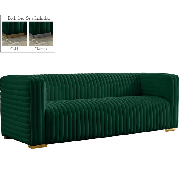 Meridian Ravish Stationary Fabric Sofa 640Green-S IMAGE 1
