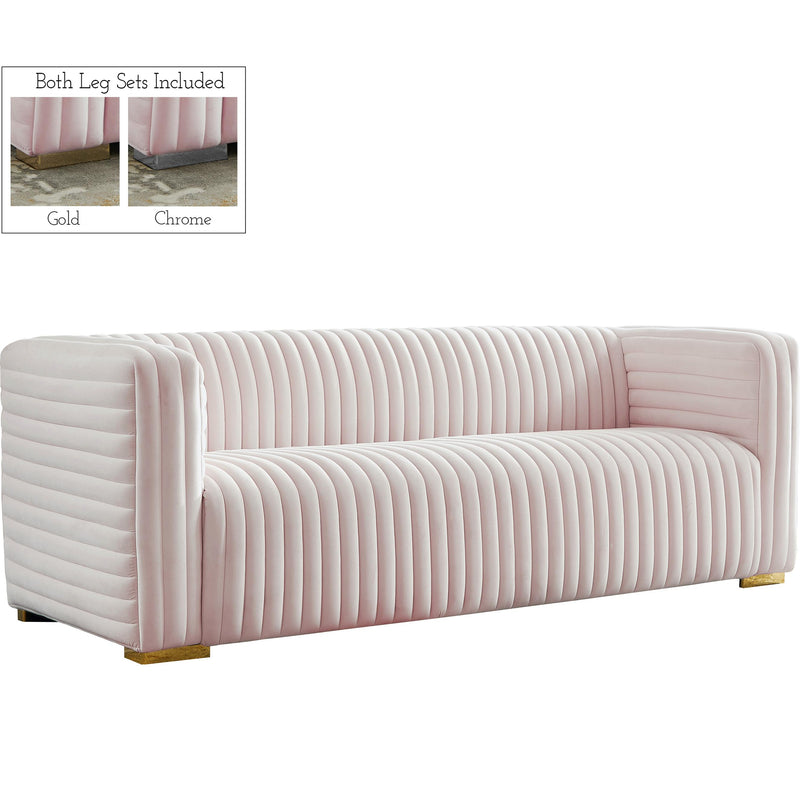 Meridian Ravish Stationary Fabric Sofa 640Pink-S IMAGE 1