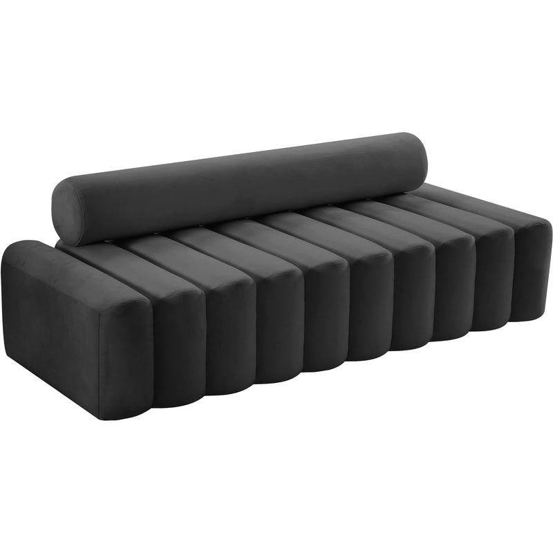 Meridian Melody Stationary Fabric Sofa 647Grey-S IMAGE 1