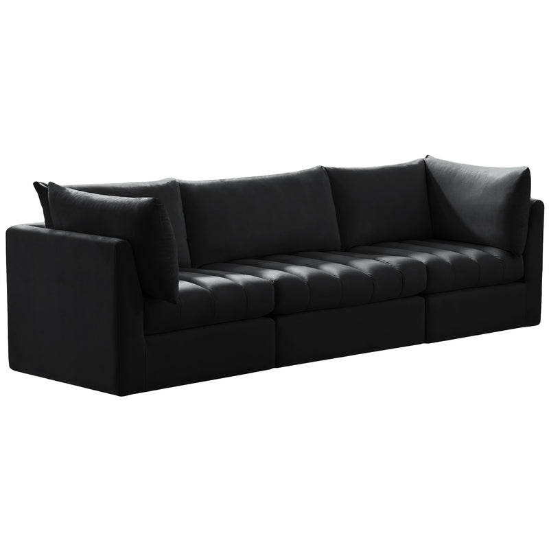 Meridian Jacob Stationary Fabric Sofa 649Black-S103 IMAGE 1