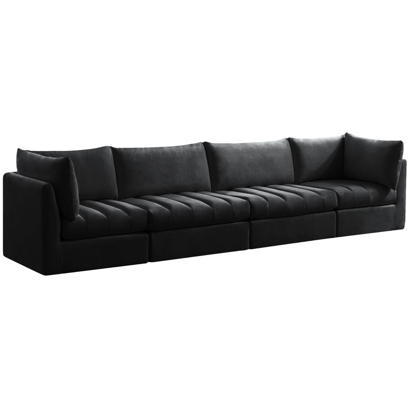 Meridian Jacob Stationary Fabric Sofa 649Black-S140 IMAGE 1