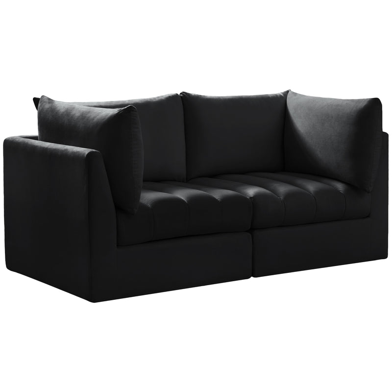 Meridian Jacob Stationary Fabric Sofa 649Black-S66 IMAGE 1