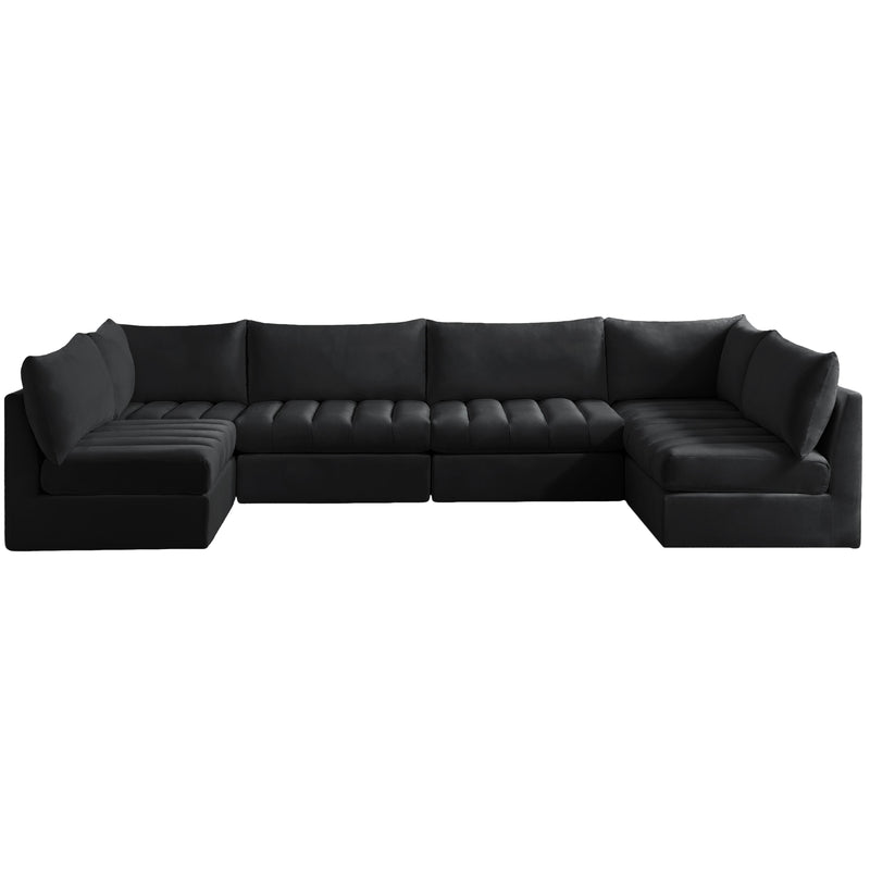 Meridian Jacob Fabric Sectional 649Black-Sec6B IMAGE 1