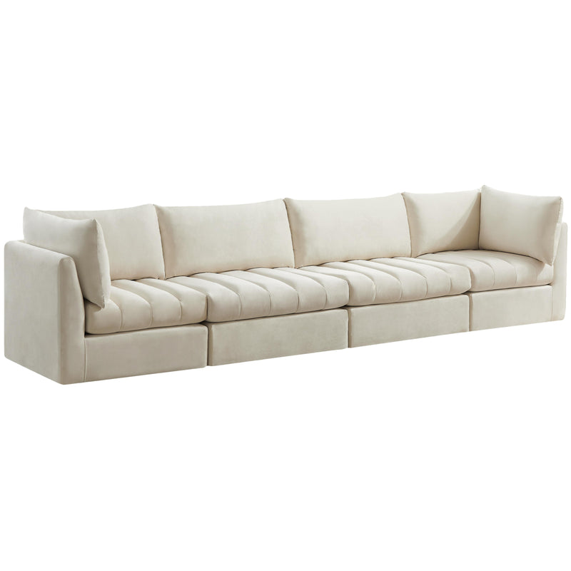 Meridian Jacob Stationary Fabric Sofa 649Cream-S140 IMAGE 1