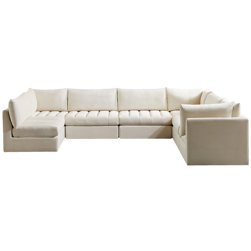 Meridian Jacob Fabric Sectional 649Cream-Sec7A IMAGE 1