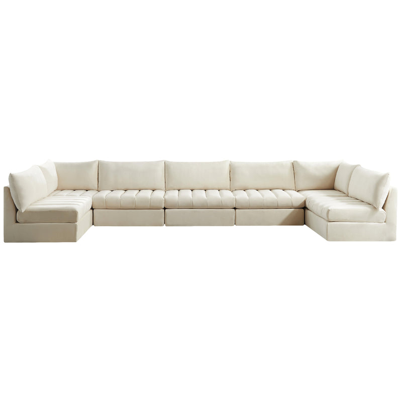 Meridian Jacob Fabric Sectional 649Cream-Sec7C IMAGE 1