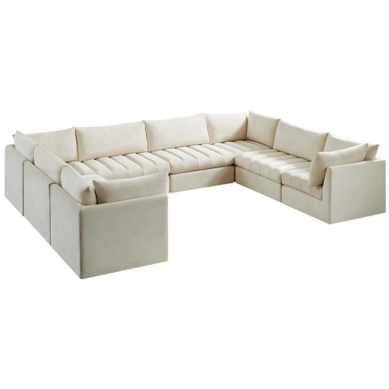 Meridian Jacob Fabric Sectional 649Cream-Sec8A IMAGE 1