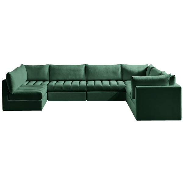 Meridian Jacob Fabric Sectional 649Green-Sec7A IMAGE 1