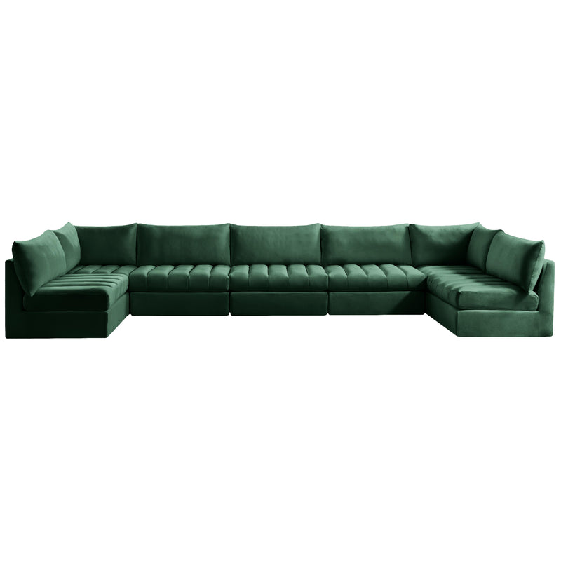 Meridian Jacob Fabric Sectional 649Green-Sec7C IMAGE 1