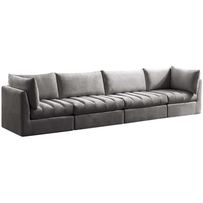 Meridian Jacob Stationary Fabric Sofa 649Grey-S140 IMAGE 1