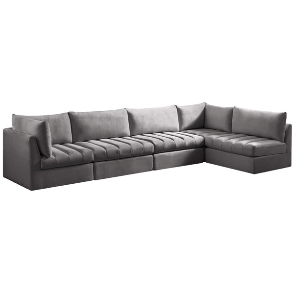 Meridian Jacob Fabric Sectional 649Grey-Sec5A IMAGE 1