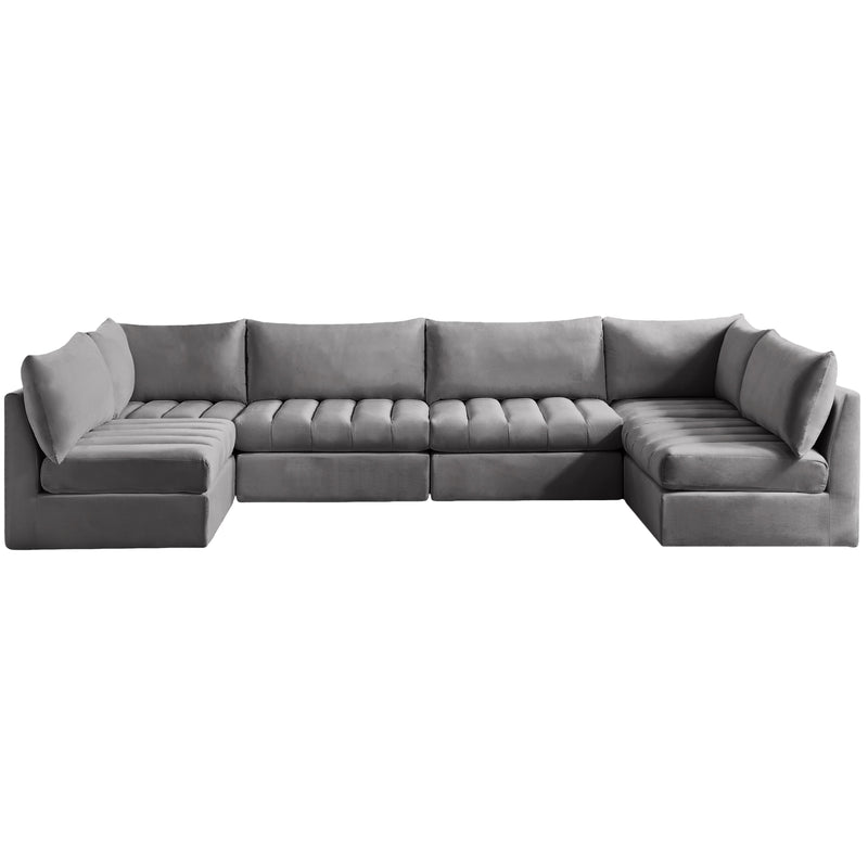 Meridian Jacob Fabric Sectional 649Grey-Sec6B IMAGE 1