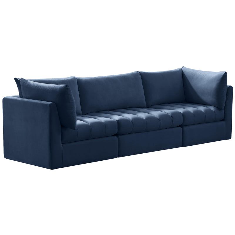 Meridian Jacob Stationary Fabric Sofa 649Navy-S103 IMAGE 1