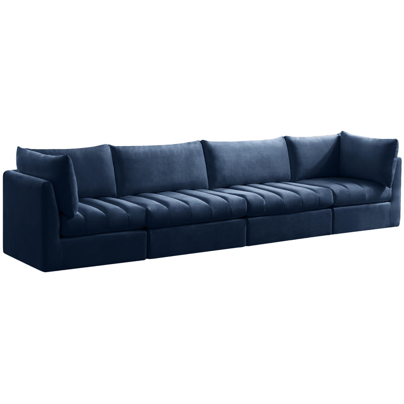 Meridian Jacob Stationary Fabric Sofa 649Navy-S140 IMAGE 1