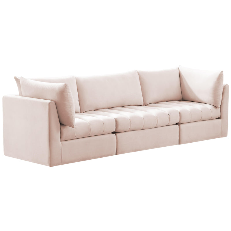 Meridian Jacob Stationary Fabric Sofa 649Pink-S103 IMAGE 1