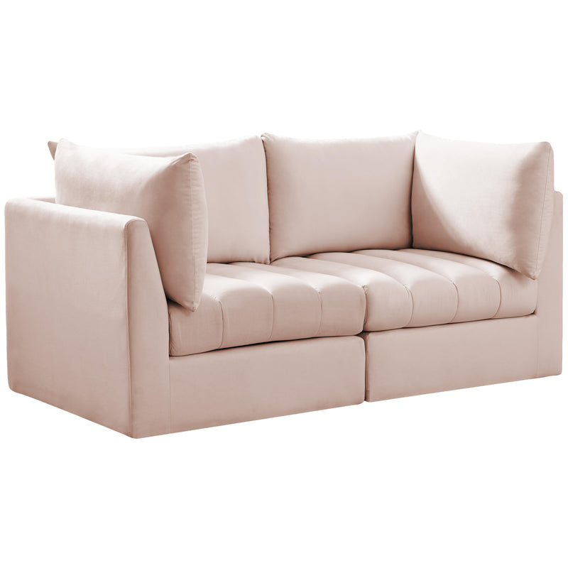 Meridian Jacob Stationary Fabric Sofa 649Pink-S66 IMAGE 1