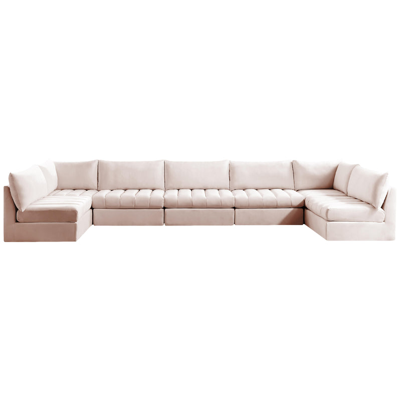 Meridian Jacob Fabric Sectional 649Pink-Sec7C IMAGE 1