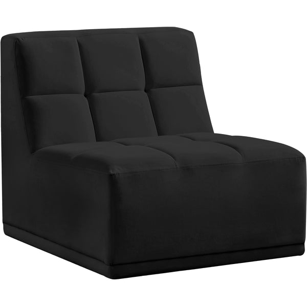 Meridian Relax Stationary Fabric Chair 650Black-Armless IMAGE 1
