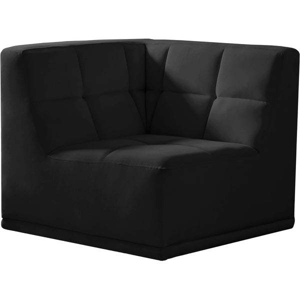 Meridian Relax Stationary Fabric Chair 650Black-Corner IMAGE 1