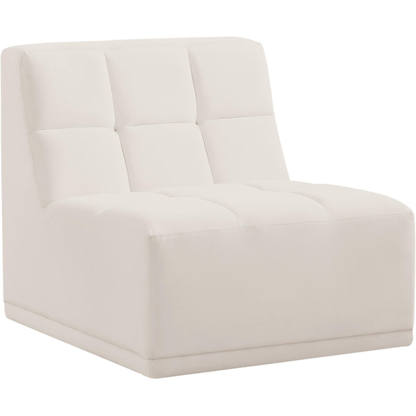 Meridian Relax Stationary Fabric Chair 650Cream-Armless IMAGE 1