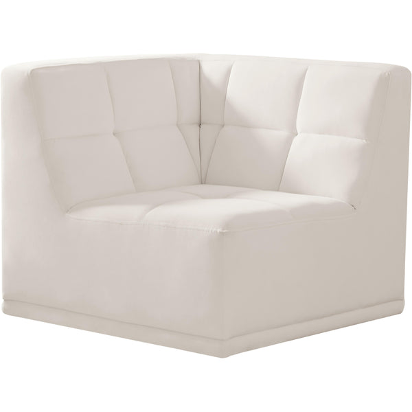 Meridian Relax Stationary Fabric Chair 650Cream-Corner IMAGE 1
