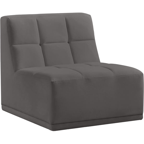 Meridian Relax Stationary Fabric Chair 650Grey-Armless IMAGE 1