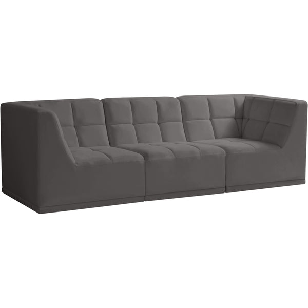 Meridian Relax Stationary Fabric Sofa 650Grey-S98 IMAGE 1
