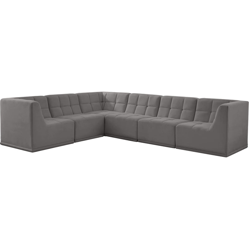 Meridian Relax Fabric Sectional 650Grey-Sec6A IMAGE 1