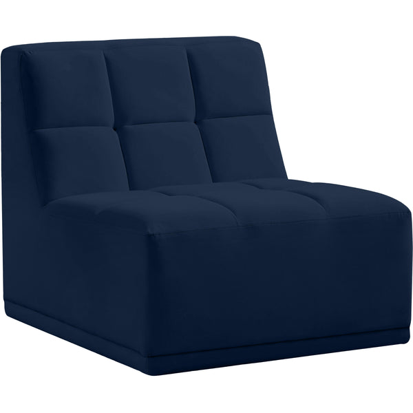 Meridian Relax Stationary Fabric Chair 650Navy-Armless IMAGE 1