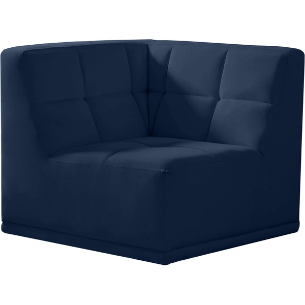 Meridian Relax Stationary Fabric Chair 650Navy-Corner IMAGE 1