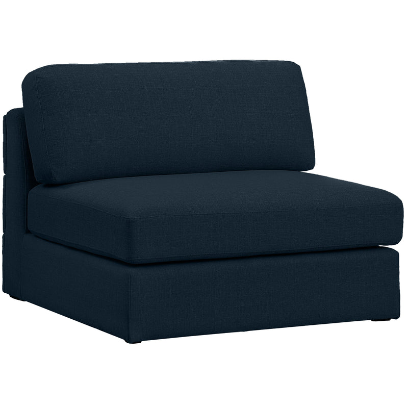 Meridian Beckham Stationary Fabric Chair 681Navy-Armless IMAGE 1
