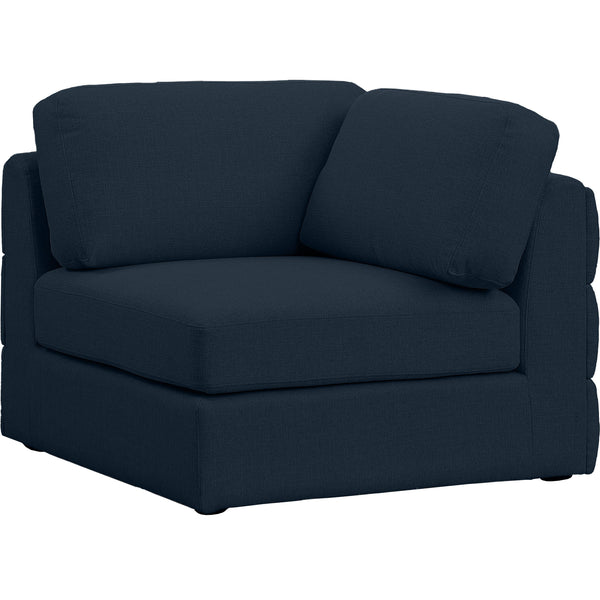 Meridian Beckham Stationary Fabric Chair 681Navy-Corner IMAGE 1