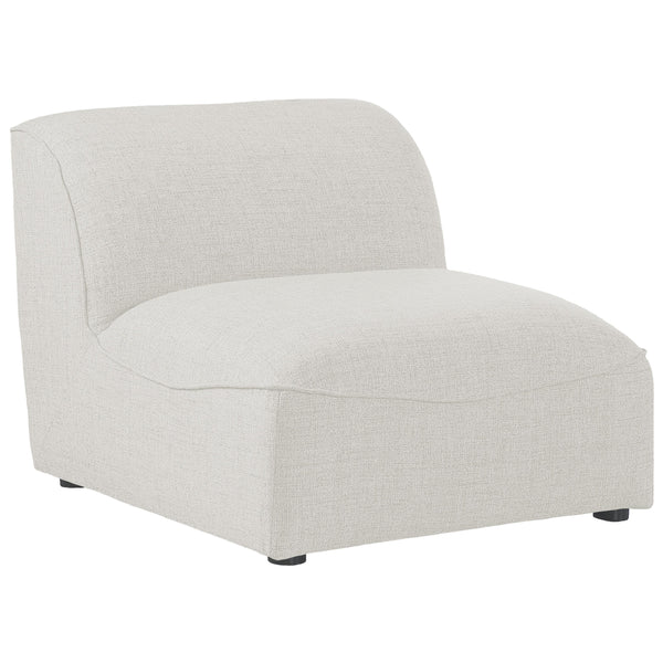 Meridian Miramar Stationary Fabric Chair 683Cream-Armless IMAGE 1