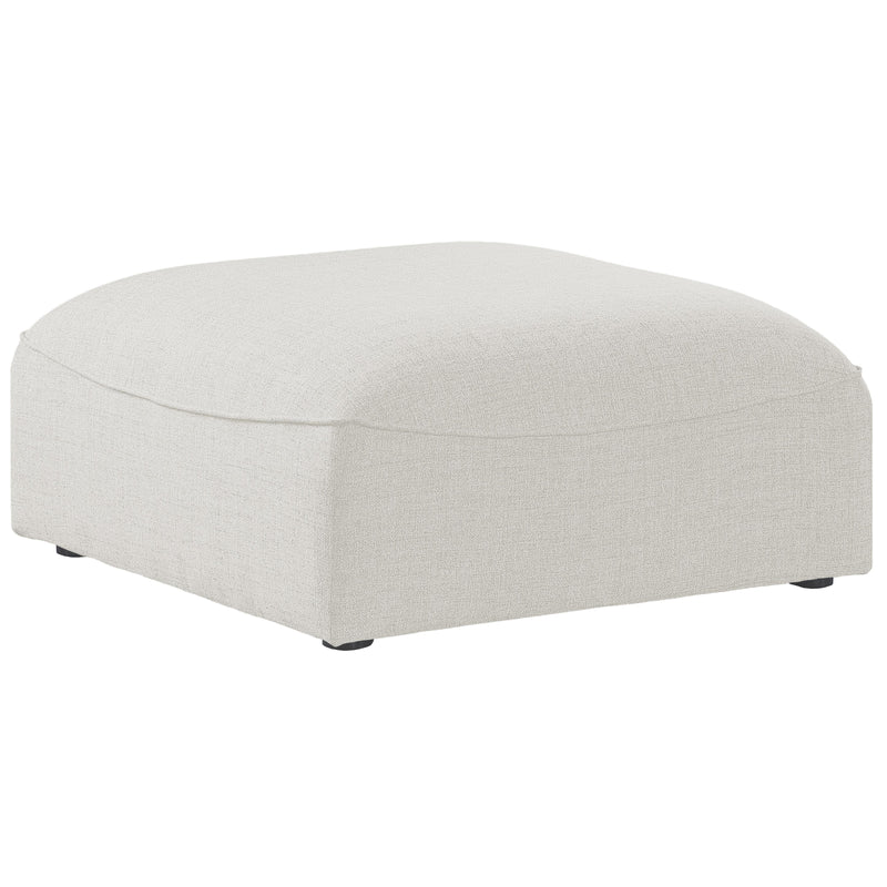Meridian Miramar Fabric Ottoman 683Cream-Ott IMAGE 1