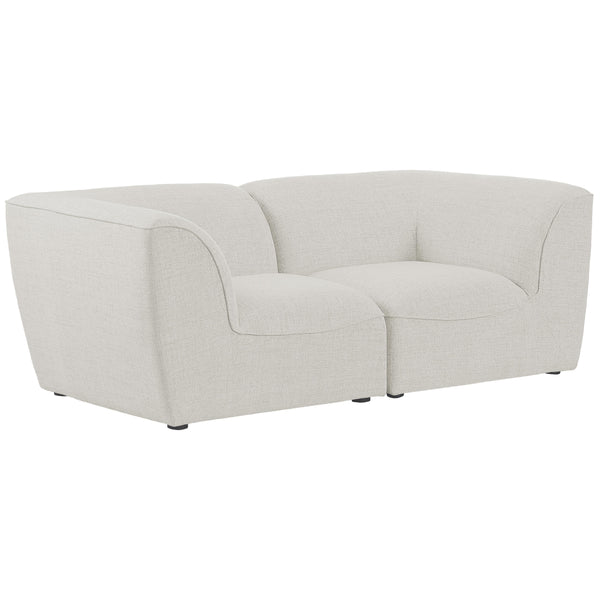 Meridian Miramar Stationary Fabric Sofa 683Cream-S76 IMAGE 1