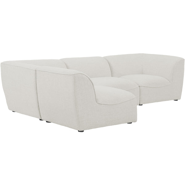 Meridian Miramar Fabric Sectional 683Cream-Sec4B IMAGE 1