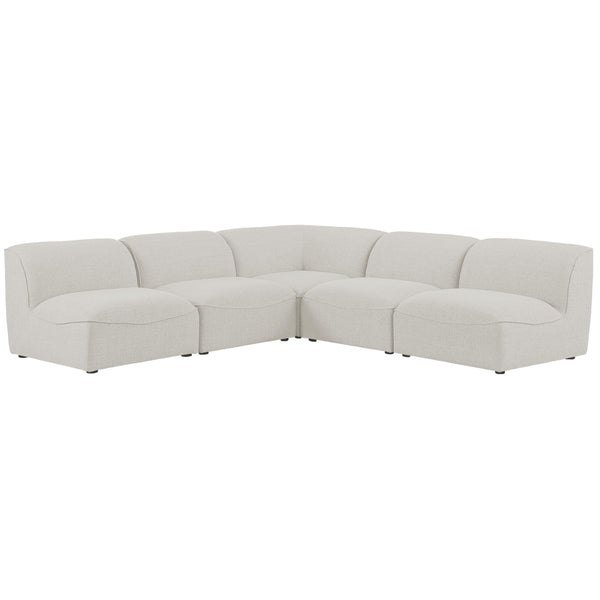 Meridian Miramar Fabric Sectional 683Cream-Sec5B IMAGE 1
