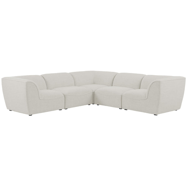 Meridian Miramar Fabric Sectional 683Cream-Sec5C IMAGE 1