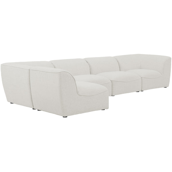 Meridian Miramar Fabric Sectional 683Cream-Sec5D IMAGE 1