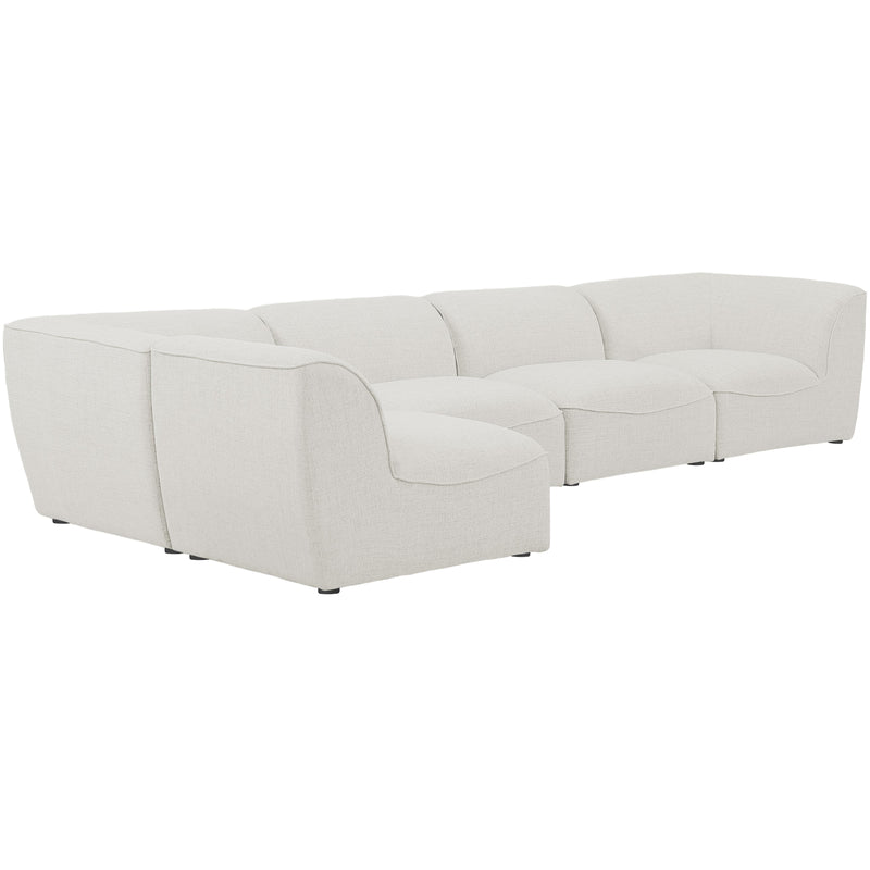 Meridian Miramar Fabric Sectional 683Cream-Sec5D IMAGE 1