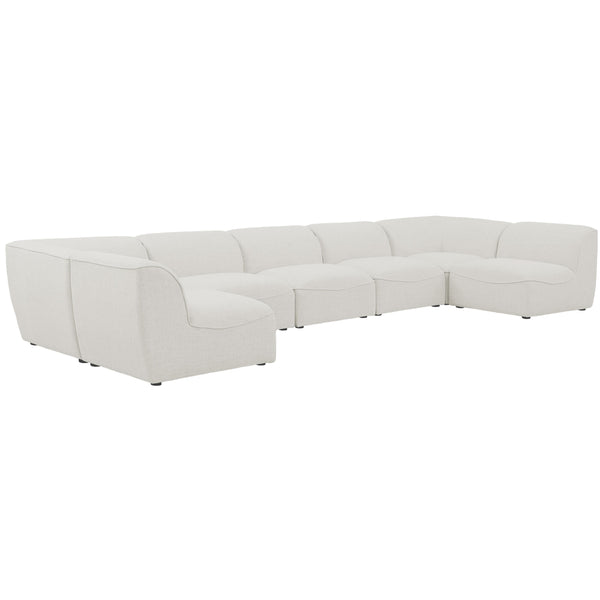 Meridian Miramar Fabric Sectional 683Cream-Sec7B IMAGE 1