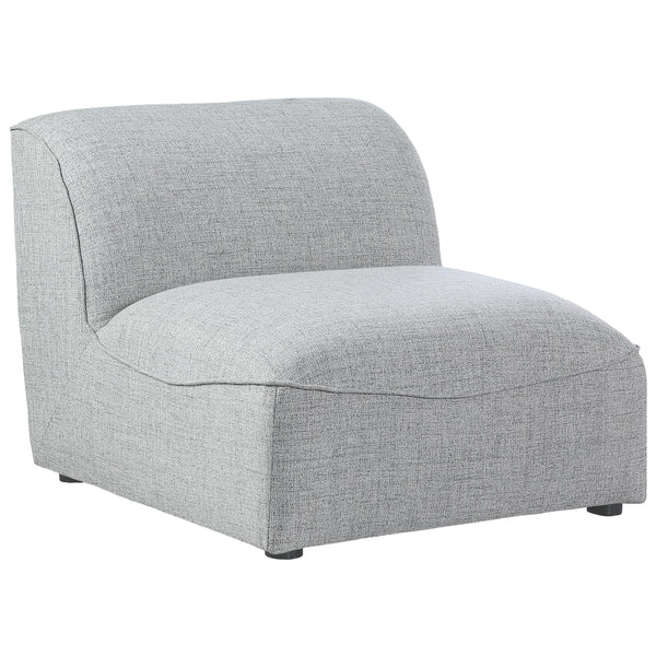 Meridian Miramar Stationary Fabric Chair 683Grey-Armless IMAGE 1