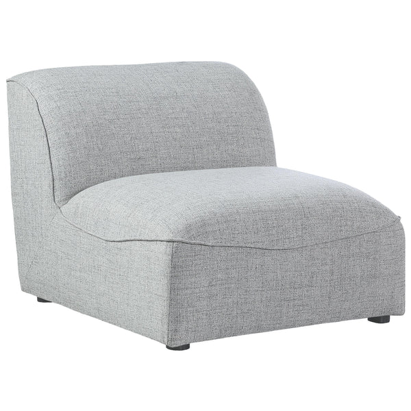 Meridian Miramar Stationary Fabric Chair 683Grey-Armless IMAGE 1