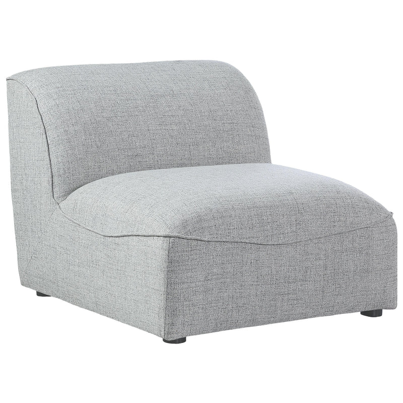 Meridian Miramar Stationary Fabric Chair 683Grey-Armless IMAGE 1